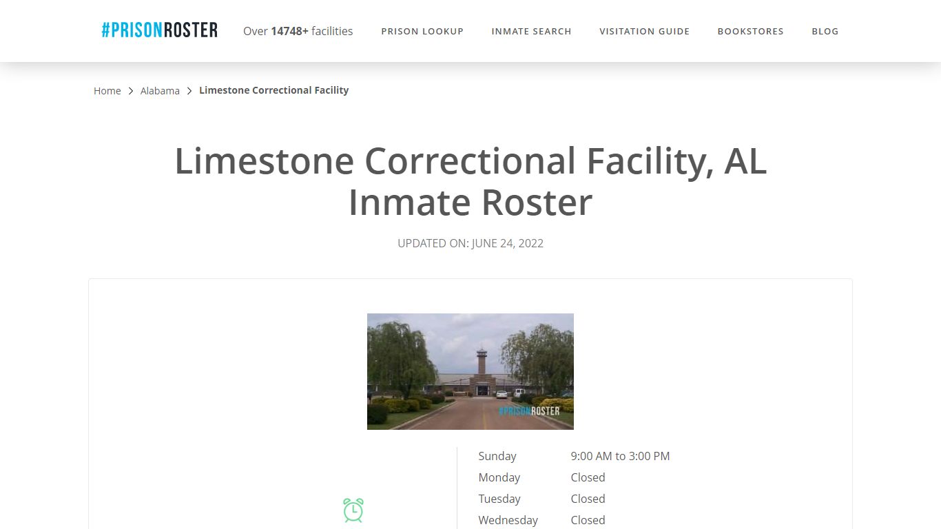 Limestone Correctional Facility, AL Inmate Roster